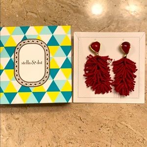 Stella & Dot Riva Tassels Burgundy